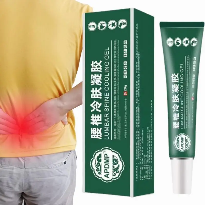 Lumbar Spine Cooling Gel Joint Ointment Lower Back Gel Discomfort Relief Lumbar Care Cream Natural Herbal Cold Compress Gel 20g