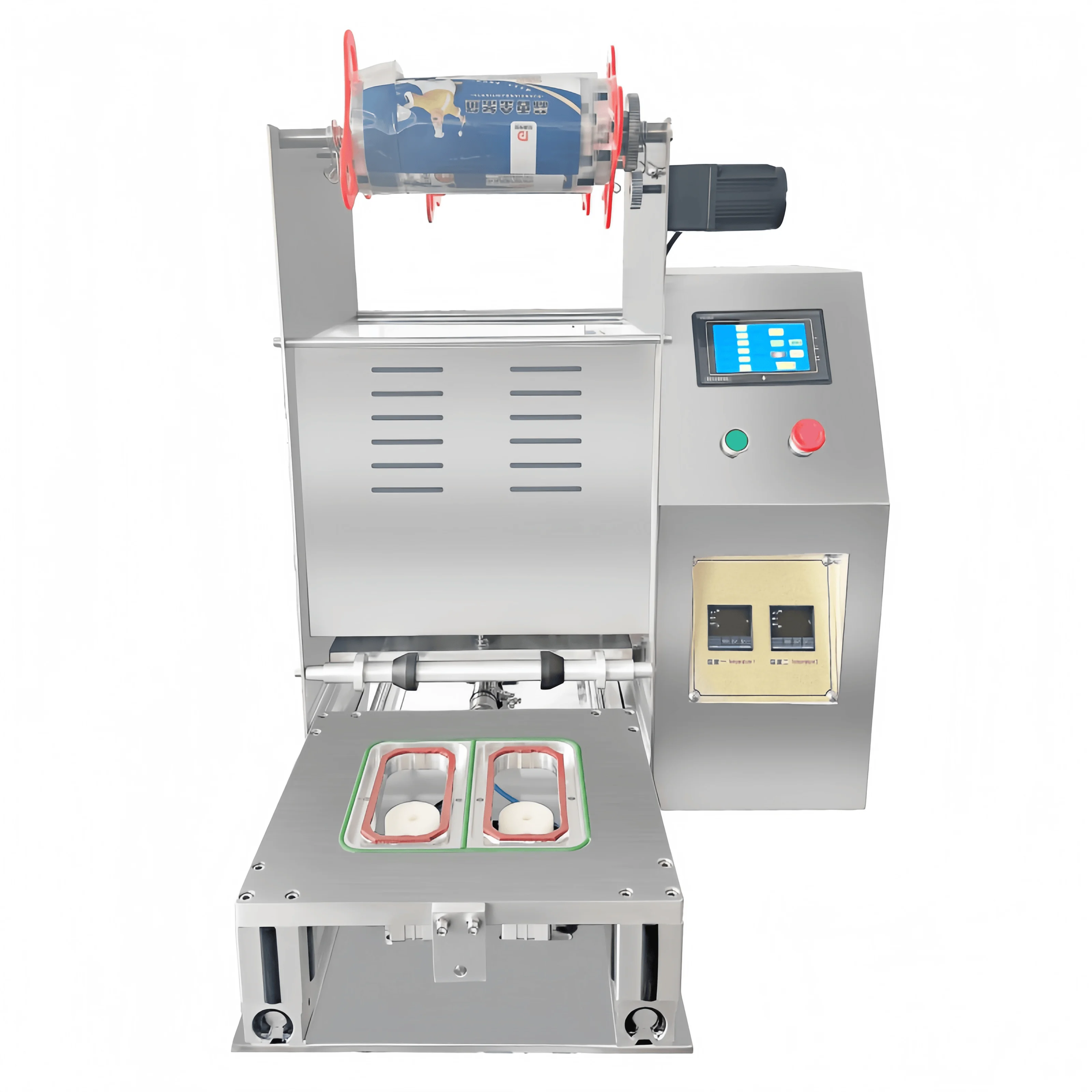 Ts 350A High Quality 304 Stainless Steel Electric Automatic Film Sealing Machine Delicatessen Seafood Beverage Tray Packaging
