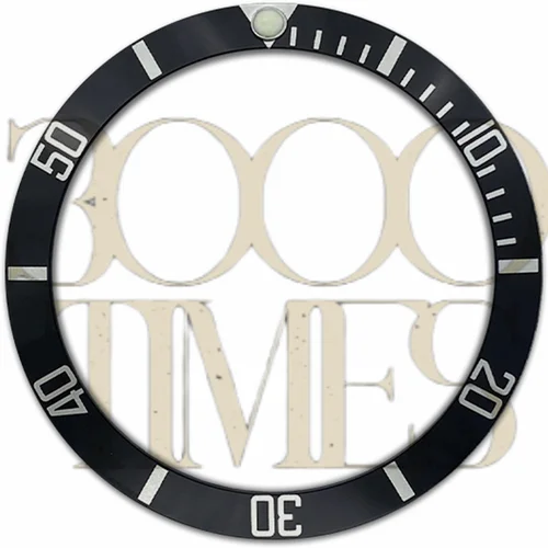 Imagen 2 del producto Inserto de bisel de aluminio vintage, negro, verde, azul, de 37,6mm, apto para reloj Rolex 16610