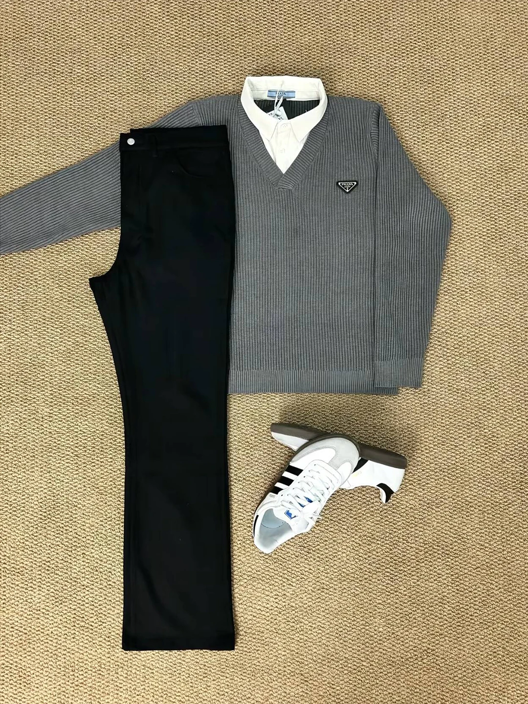 

Bla High Waist Straight Leg Micro Flared Men's Pants Cleanfit Spring Casual Trousers Ele Drapey Suit Pants