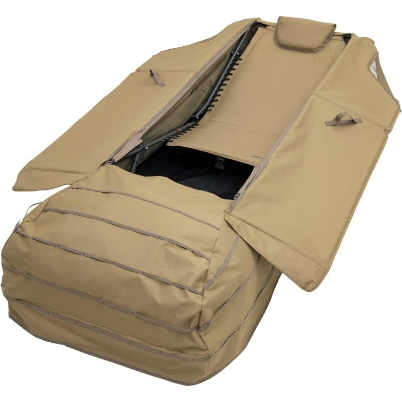 Legend Layout Blind - Hunting Blind,  Rear Zippered Door, and Backpack Carry Straps with Optional Snow Cover Accessory