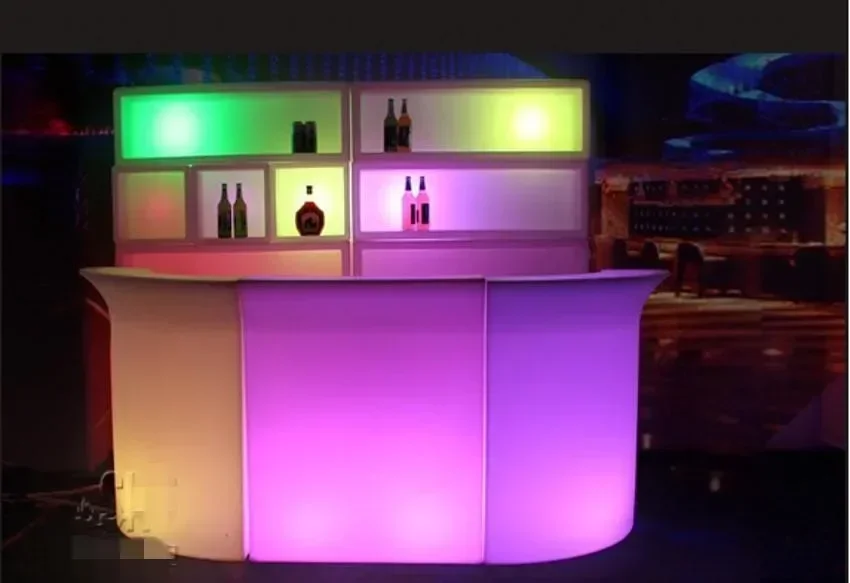 16 colori che cambiano LED illuminato bancone Bar impermeabile ricaricabile Rundbar bar discoteca ktV Club cameriere cocktail bar tavoli