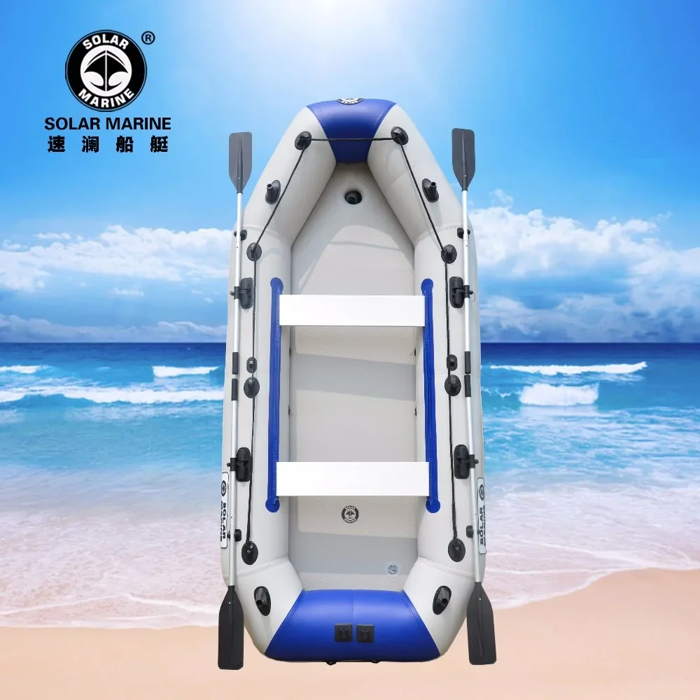 6 Person 3.6 M PVC Inflatable Boat Rowing Kayak Fishing Canoe With Air Mat Floor For Outdoor Water Sports Christmas