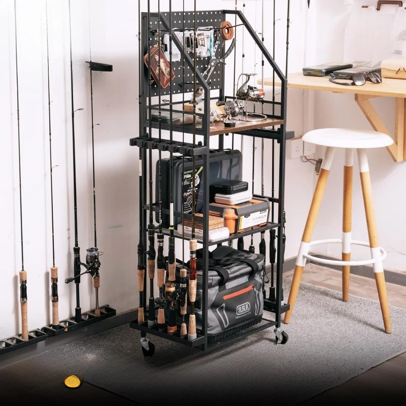 Rolling fishing cart tackle storage equipment for tackle boxes
