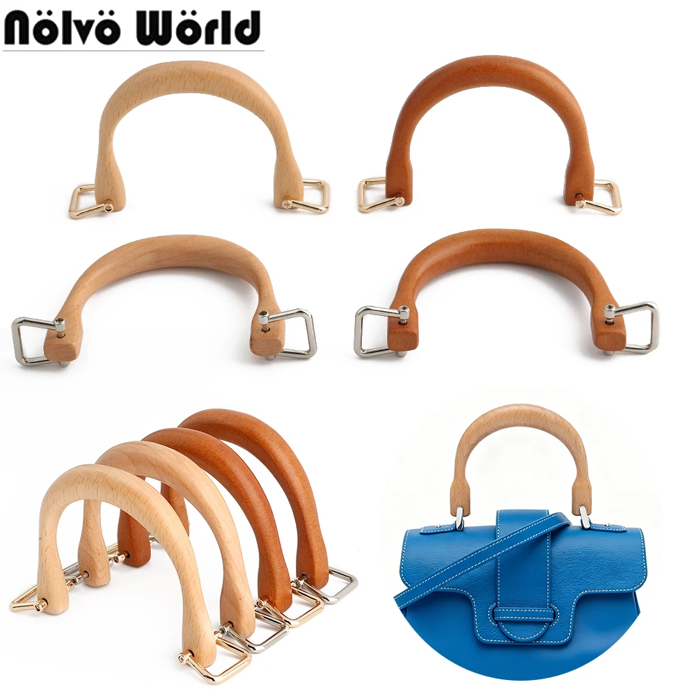 

2/6/10 шт. 10,2x8,2 см, 15,5x11,5 см U-образные деревянные ручки с квадратной пряжкой для рамки кошелька, тканая сумка, сменные аксессуары для сумок