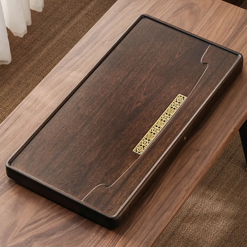 Hospitality Wooden Tea Tray Luxury Office Living Room Rectangle Long Valet Chinese Tea Tray Kitchen Bandejas Home Decorationgs
