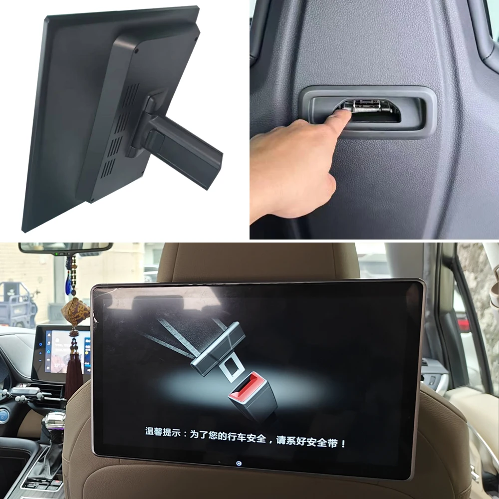 

2026 Latest UI Style TV Rear Seat Screen For Porsche 4G+64G WiFi Car Headrest Monitor Android 16 Bluetooth Mirror Link Wireless