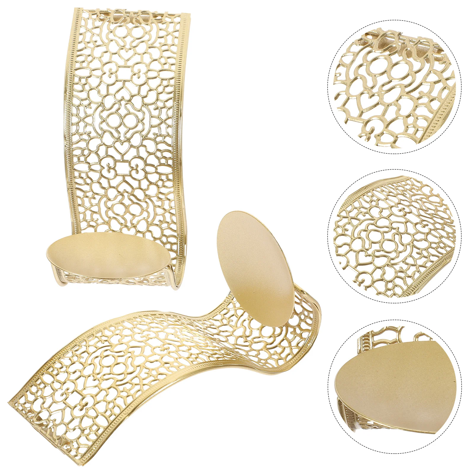 2 قطعة حامل الشمعدان الجدار الجوف خارج المعادن خمر الشمعدان الزخرفية لغرفة المعيشة مزرعة الزفاف مكتب المنزل #4