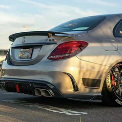 Sport Rear Spoiler Wing Body Kit Boot Lip for Mercedes Benz C W205 Sedan 4 Door and Amg C63 C43 2014-2021 Outdoor Part