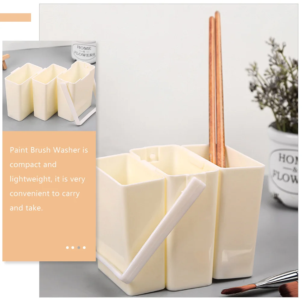 2 pezzi secchio per lavaggio porta vernice staccabile detergente per pennelli per acquerello portatile strumento compatto per cancelleria scolastica per artisti