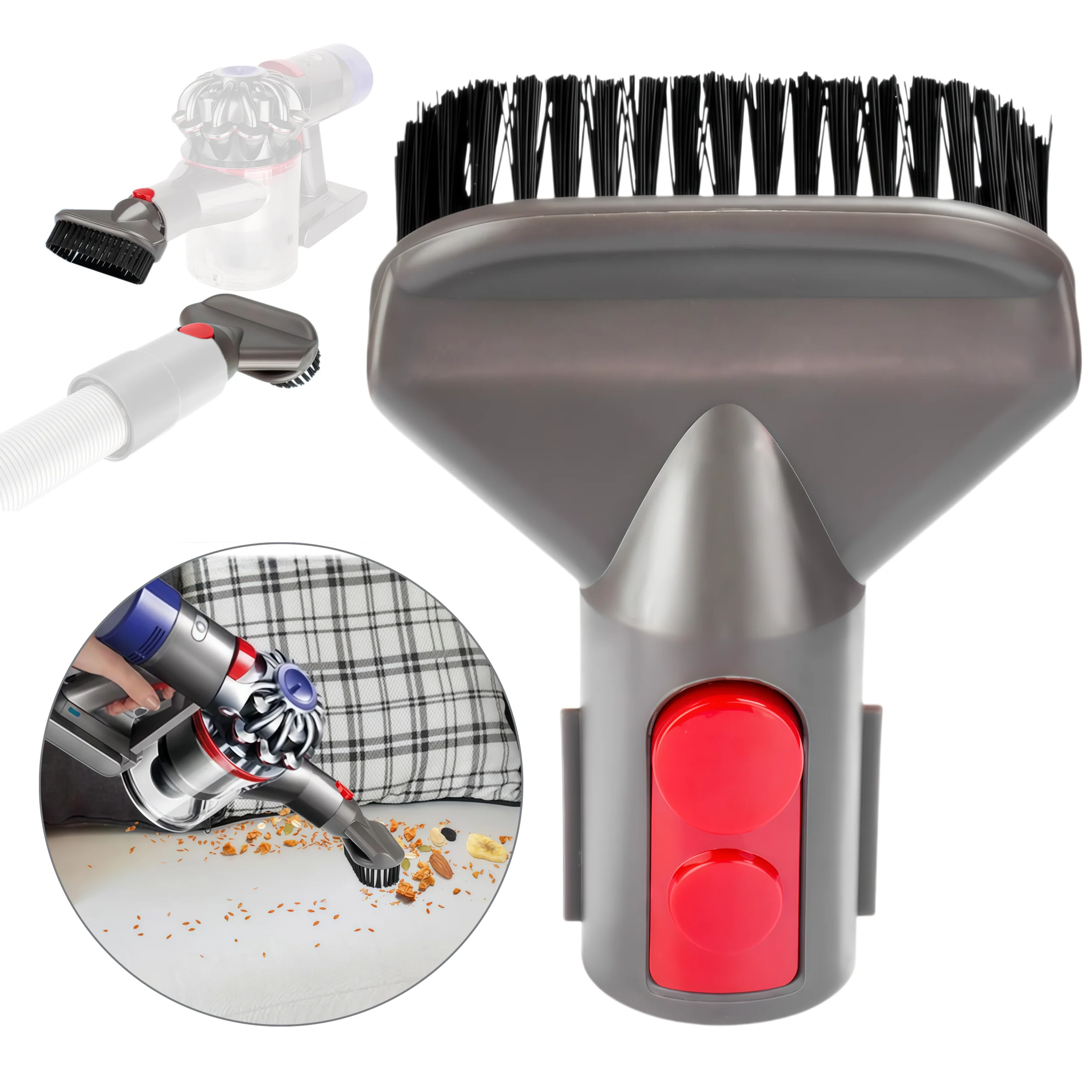 Brosse pour nettoyer les saletés tenaces V15 V12, accessoire pour aspirateur compatible avec les aspirateurs Dyson V7 V8 V10 V11 V12 V15 Gen5, pièces de rechange