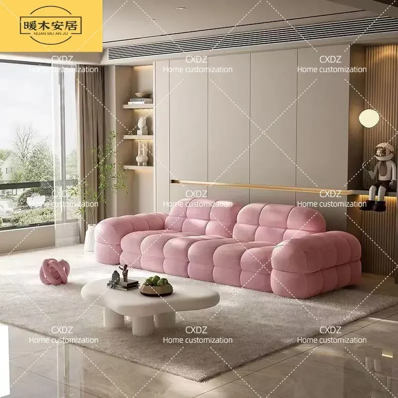 Simple Cream Style Sofa Nordic Small Living Room Removable Washable Light Luxury Fabric Couch for Apartment Home Furniture