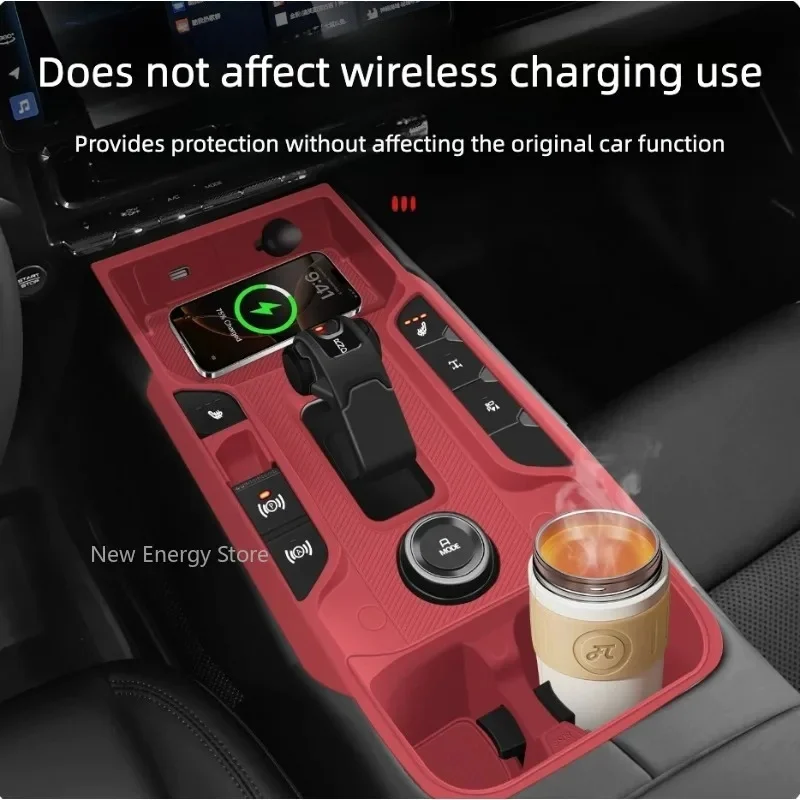 Suitable For GMW Haval V7 2023-2026 Central Wireless Charging Protective Cover Water Cup Silicone Pad Modify Accessories view 4