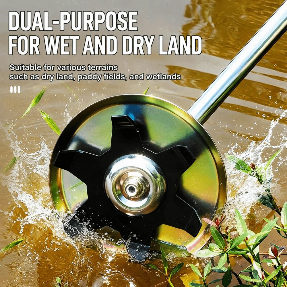 Metal Disc Trimmer Head Impact Resistant 6/2 Tooth Grass Trimmer Head Multi-functional Dual Use Weed Cutter Plate Weed Cutting