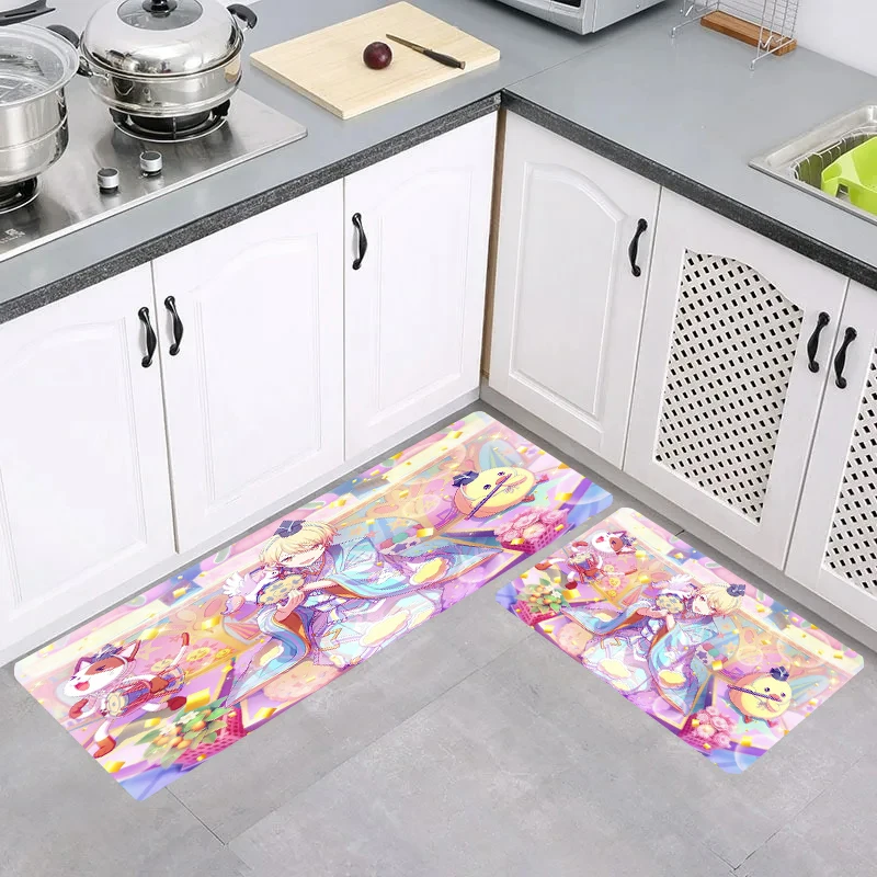 

Carpets Game PJSK Doormat Entrance Door Kitchen Mat Balcony Room Mats Home Rugs Foot Carpet Rug Bathroom Bath House Floor Living