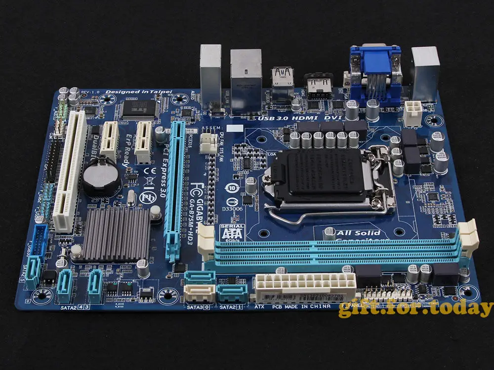 Original para gigabyte GA-B75M-HD3 intel b75 placa-mãe lga 1155 ddr3