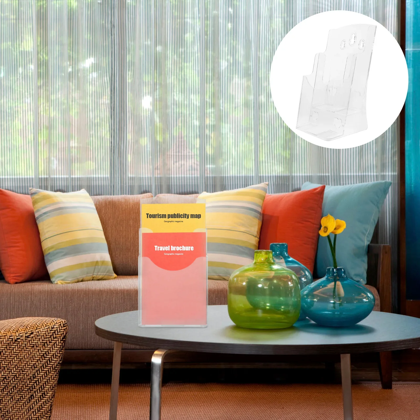 Acrylic Wall Mounted Document Stand File Rack Folder ganizer Storage Shelf Brochure Holder Flyer Display Pamphlet Stand