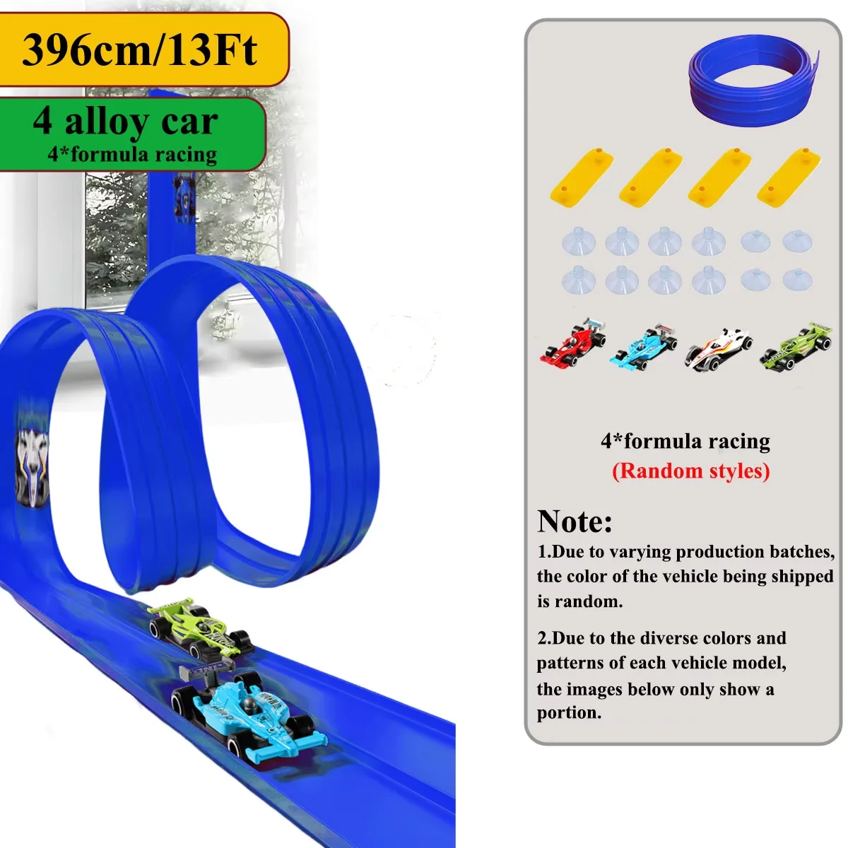 14,7 Fuß flexibles Gleispielzeug und Miniaturauto, DIY, wettbewerbsfähiges Eisenbahnfahrzeug, Spiel, Bildung, Weihnachtsgeschenk für Kinder