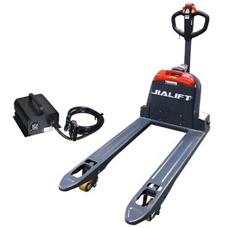 

JIALIFT 3300LBS Fully Electric Pallet Jack Truck 24V Lithium Battery 45"x27" Fork Size for Indoor Storage and Handling