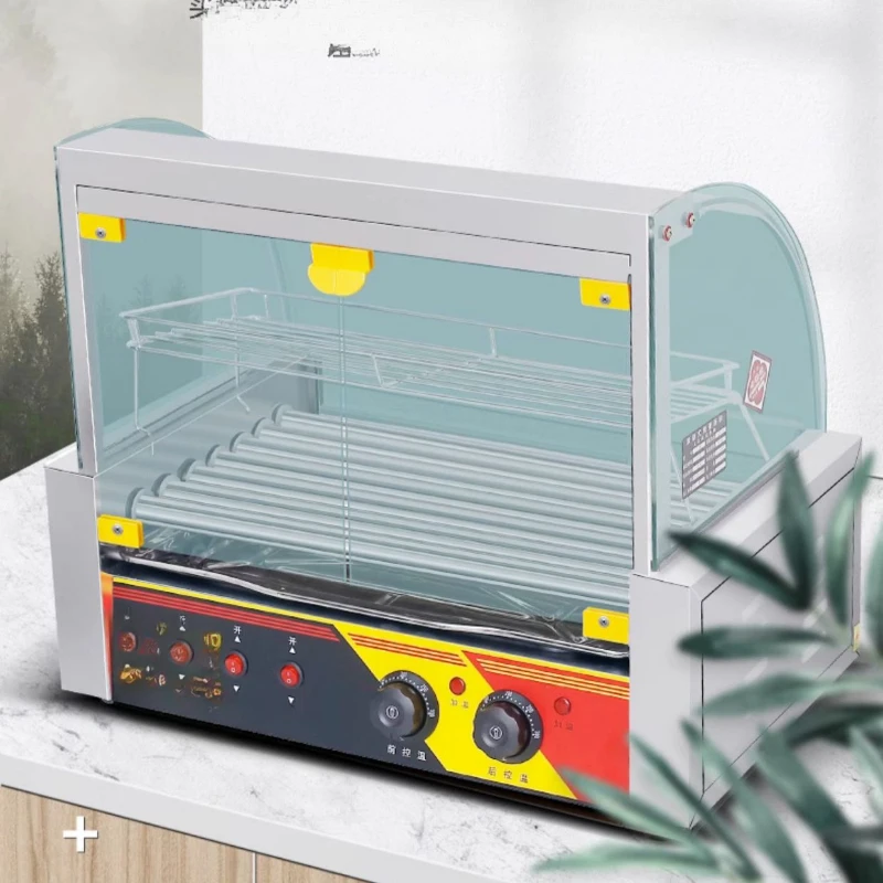 

Internet celebrity sausage grill machine commercial small stall automatic temperature control hot dog machine Taiwan electric