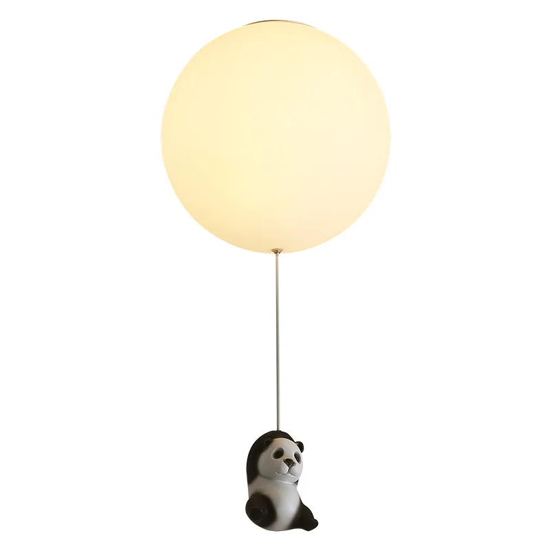 Imagem -06 - Panda Led Lustres Balão Luzes Urso dos Desenhos Animados Crianças Quarto Living Sala de Jantar Pingente Designer Suspensão Iluminações