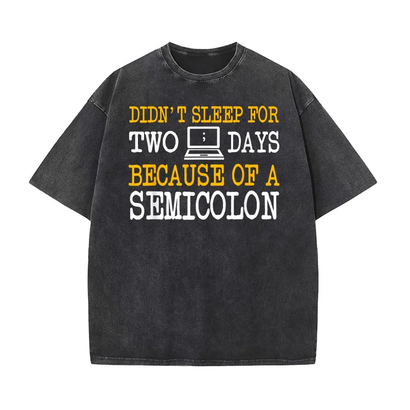

Wash Old Retro Style Men Tee Shirt Programmer Computer Software Engineer Web Developer Coder T-Shirt O-neck Fitness Clothing