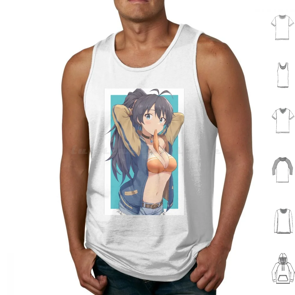 Camisetas sin mangas de chica Sexy con estampado de algodón Waifu Oppai Chica de Anime chica Sexy Echii mejor Waifu Lewd Anime Anime Waifu Hentai Hentaii