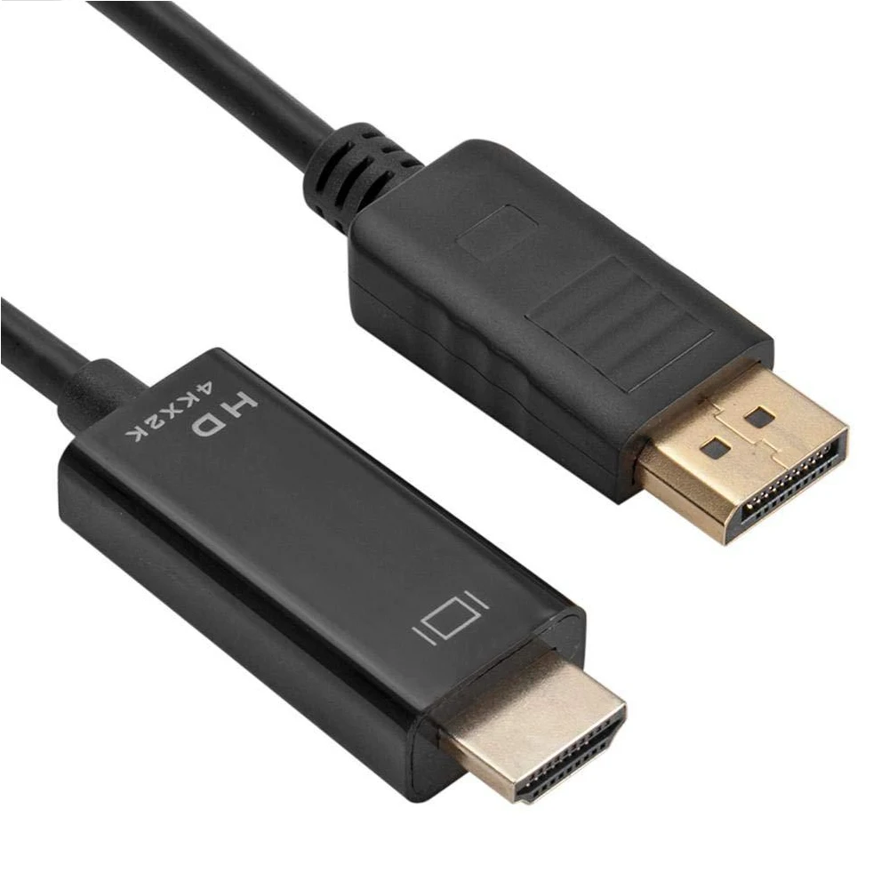 Pop 4K 2K DisplayPort إلى HDMI-متوافق مع محول صوت الفيديو محول عرض ميناء كابل DP لأجهزة الكمبيوتر المحمول العارض شاشة تلفزيون الكمبيوتر