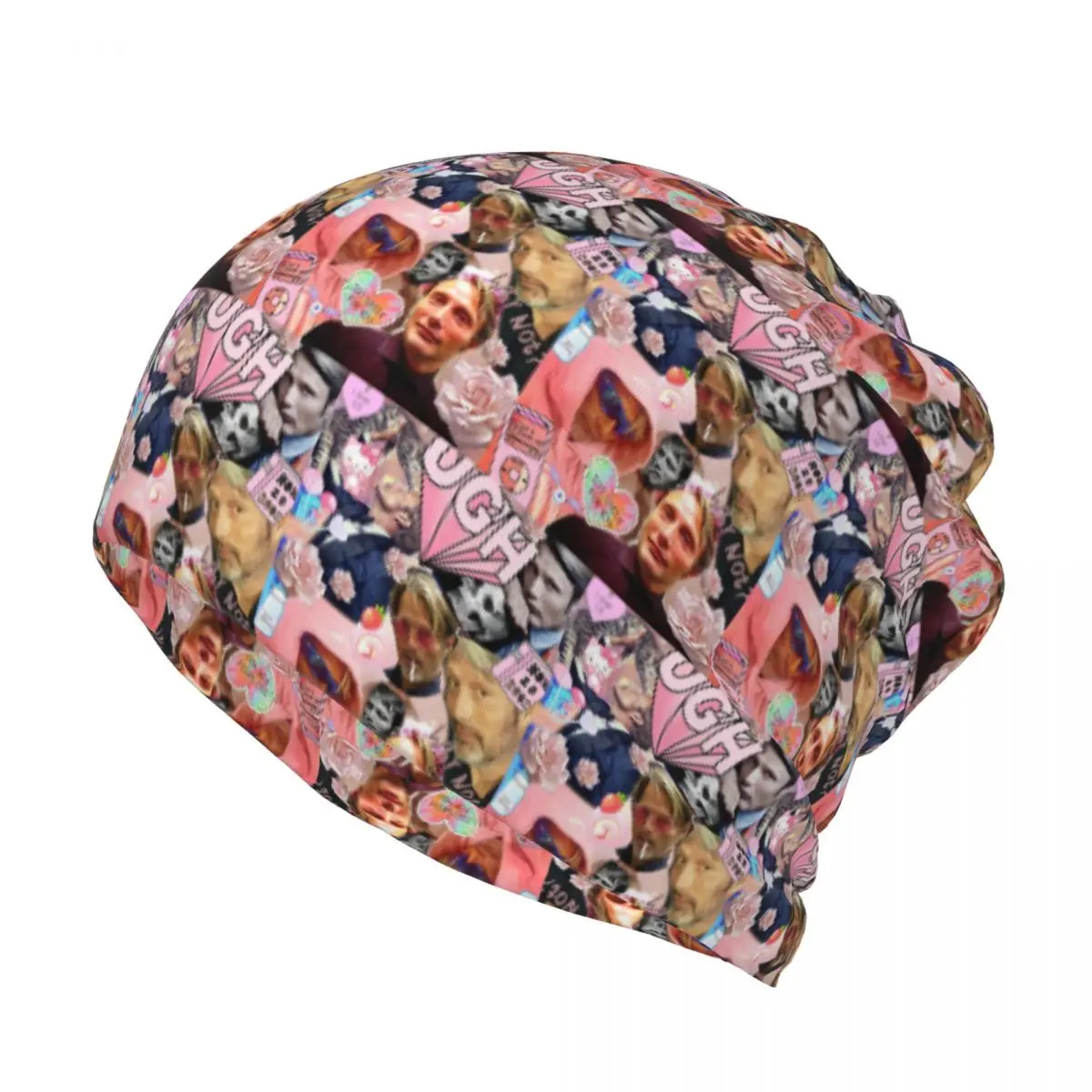 Mads Mikkelsen Collage Greeting Card36 Bandana Neck Gaiter Mask Scarf Multi-use Headwear Beanies Hat for Men Women Adult Winter
