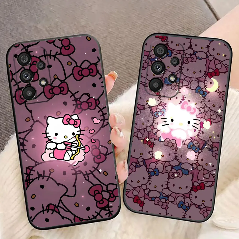 Cute Hello K-Kitty Phone Case For Samsung Galaxy A80 A72 A71 A70 A55 A54 A53 A52 A50 A42 A35 A34 A33 A32 A31 A24 A21S Case Cover