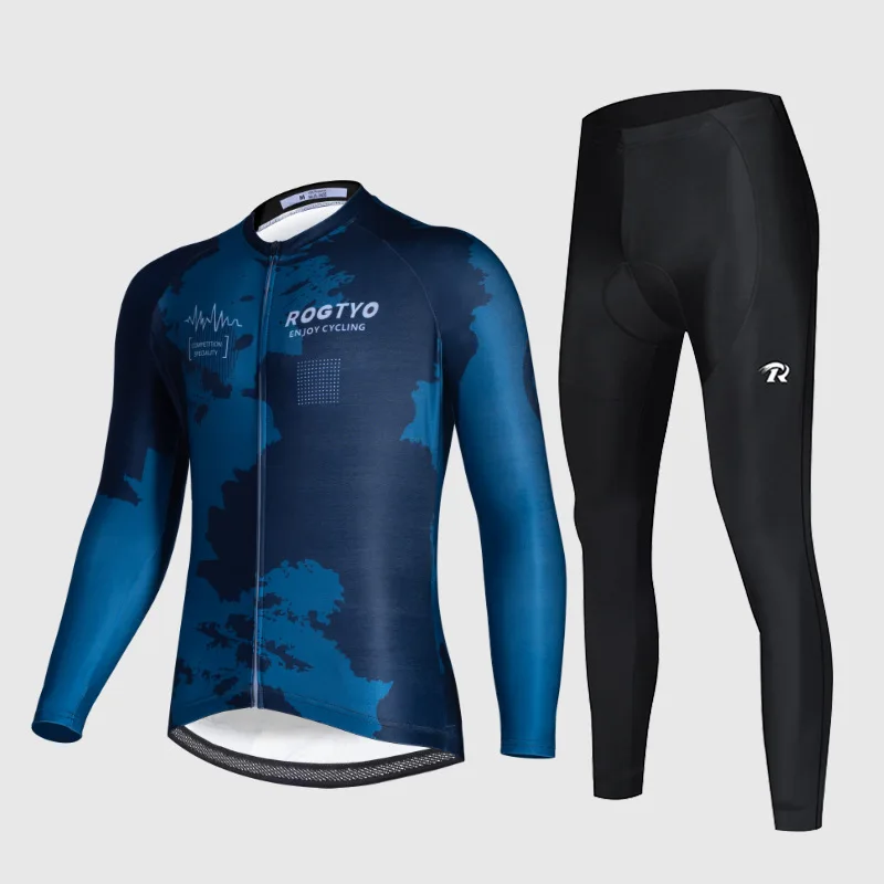 Bib Shorts Cycling Men Long Distance Bicycle Clothing Set Men's Sleve Sleeve Jersey Pants Man Clothes 2025 Jumper Automn Mens