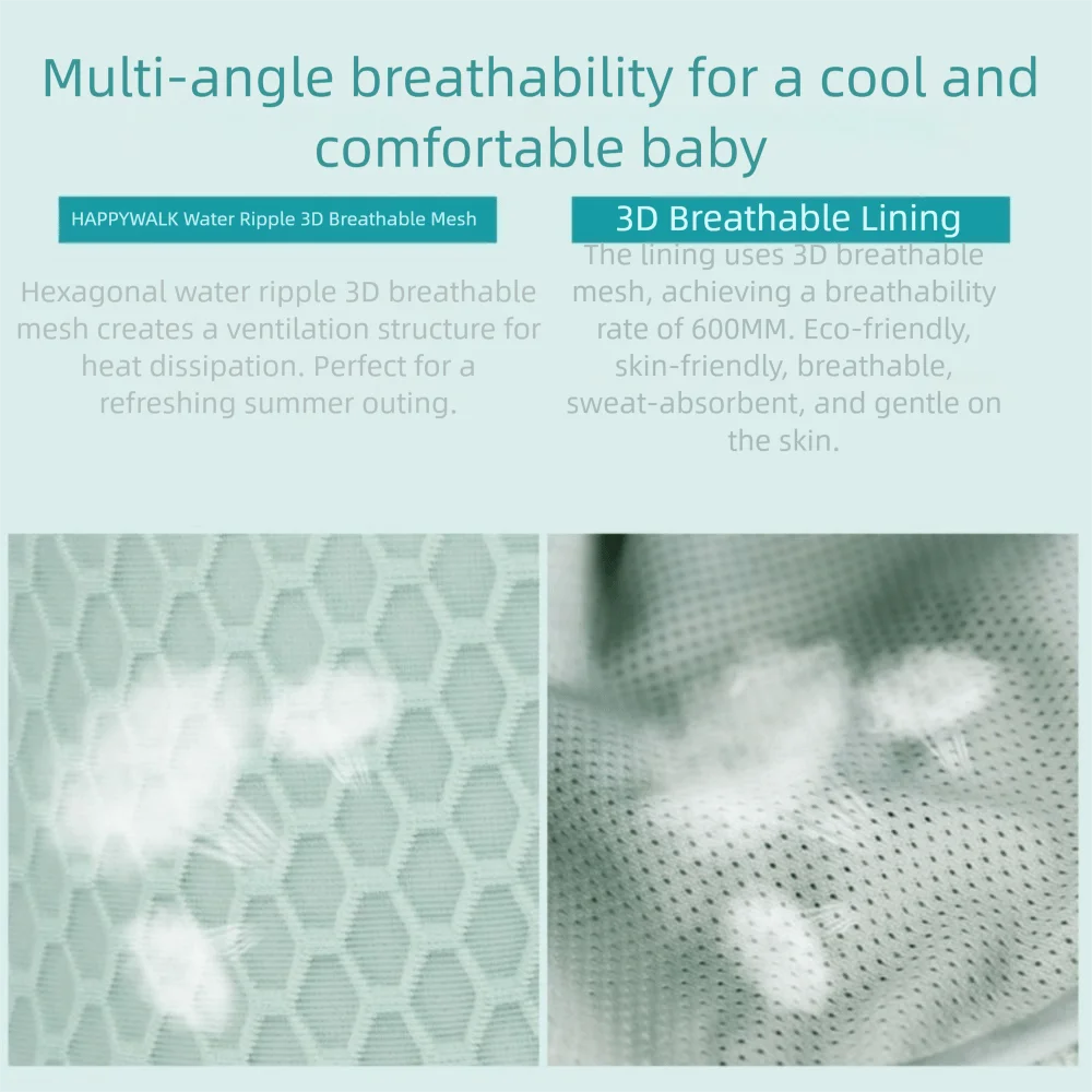 مشاية أطفال محمولة قابلة للإزالة ومضادة للسقوط وآمنة للأطفال قابلة للتنفس ومتعددة الوظائف ومساعد للأطفال الصغار