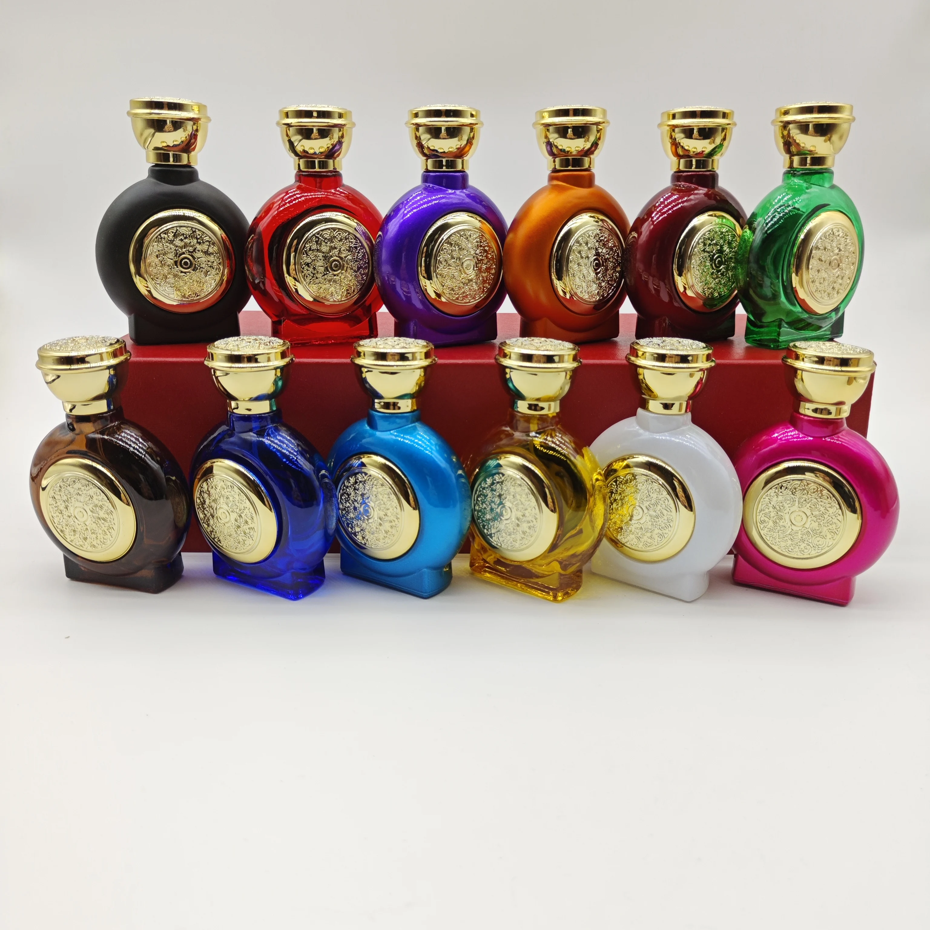 12 szt. 50 ml luksusowa pusta butelka perfum w stylu arabskim 12 kolorów mieszanych butelek perfum