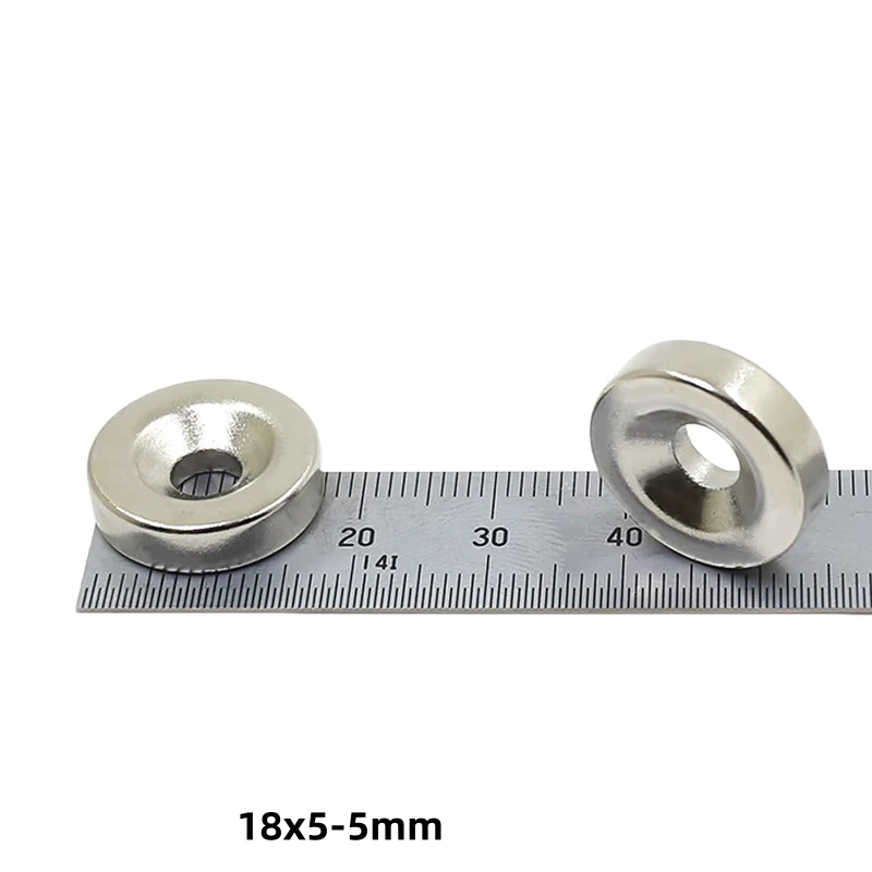 18x5-5 Powerful Magnets 18*5 mm Hole 5 mm For Home Refrigerators, Offices DIY 18x5-5mm Round Magnet 18*5-5
