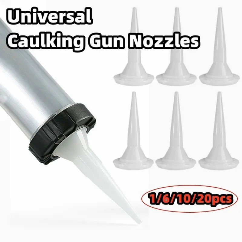 Universal Caulking Gun Nozzles Plastic Glass Glue Nozzles Sealant Silicone Caulking Tips Mouth Home Construction Tools