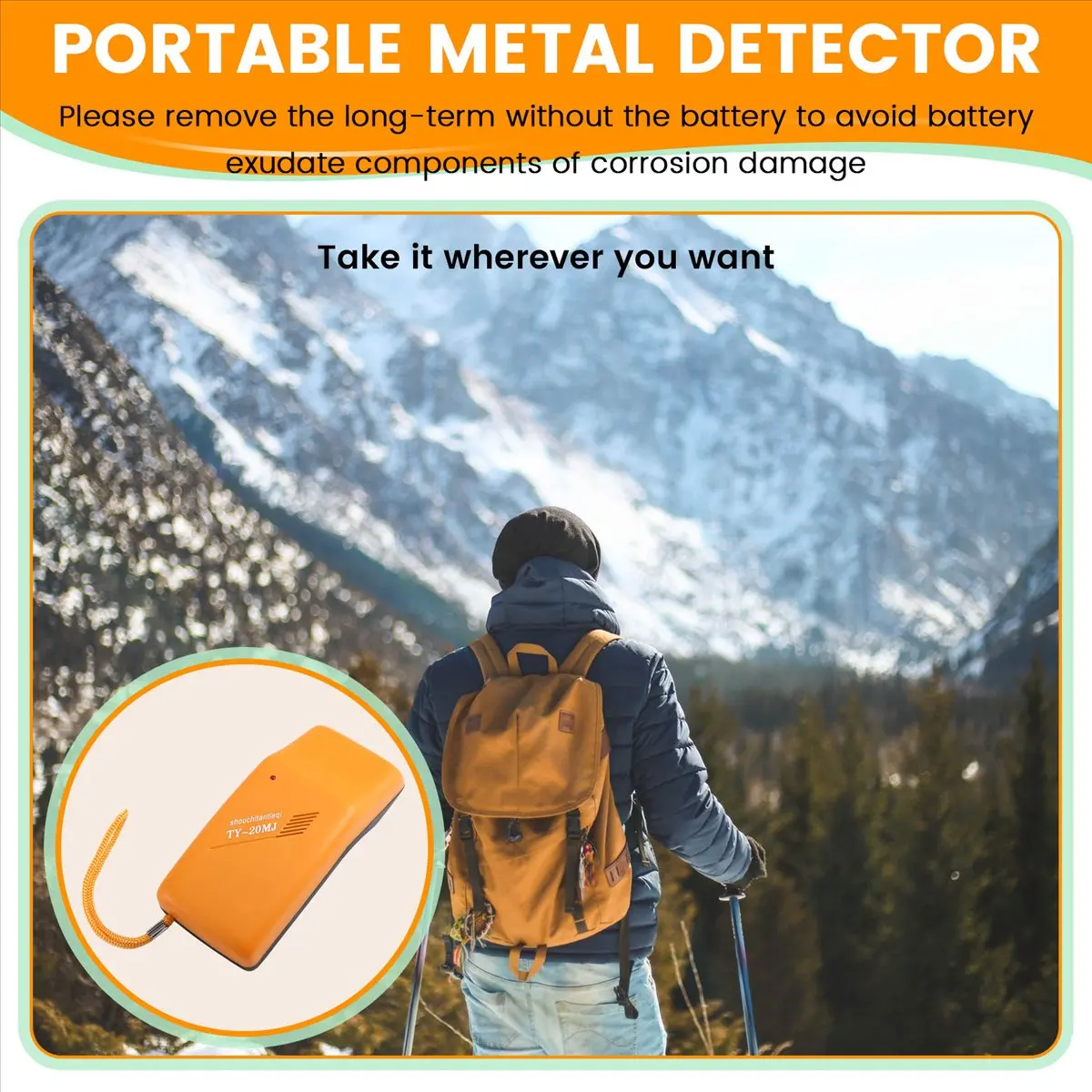 A26Z Handheld Metal Detector High Sensitivity Needle Detector Food Metal Detector Needle Scanner Iron Detecting Detect