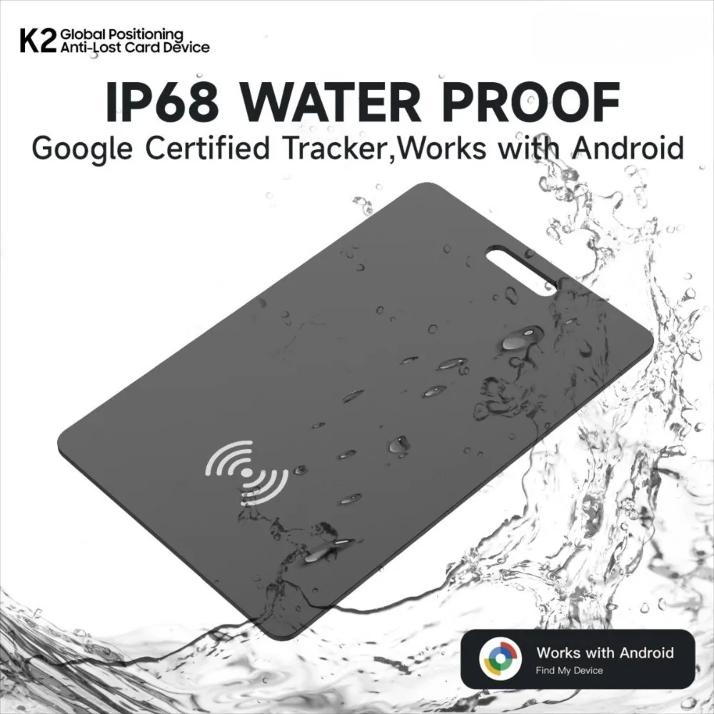 Wireless Charge Wallet Tracker Card IP68 Key Bag Luggage Pet Google GPS Tracker Google Find Hub GPS Locator Intelligence Locator