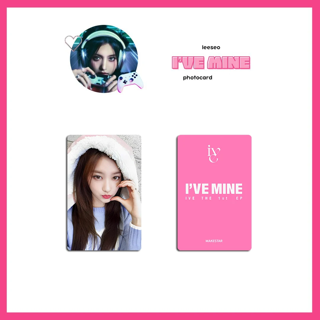 1VE Girl Group 1VE MINE 1st EP Ms Bonus Bunny Cape Little Card Yujin Gaeul Wonyoung LIZ Rei Leeseo Little Card