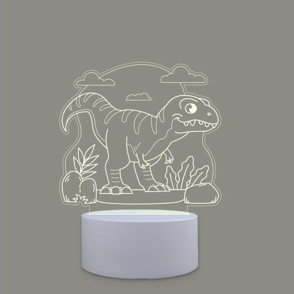 Lámpara de dinosaurio para niños, decoración de fiesta de cumpleaños, luz Led nocturna, regalos de iluminación interior