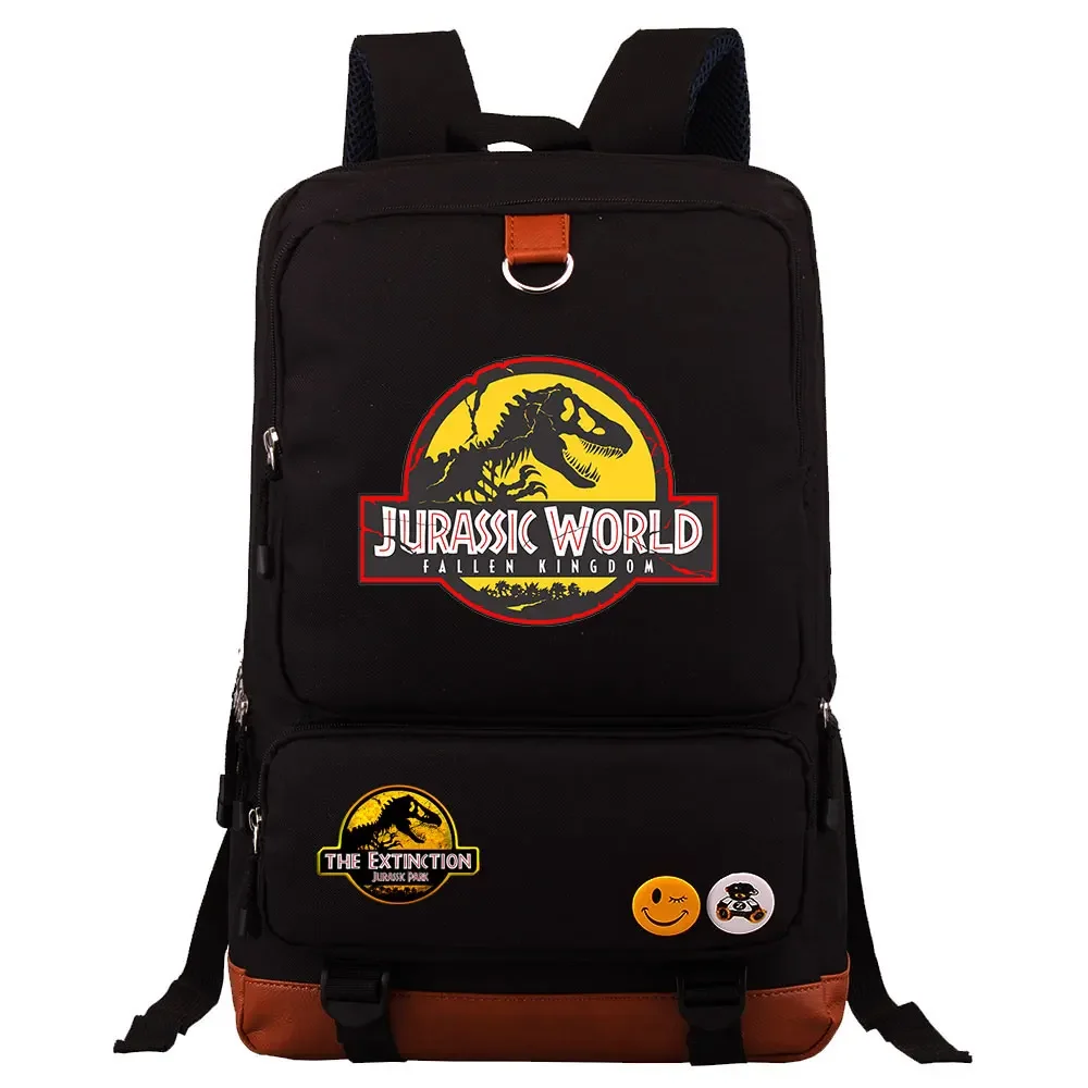 새로운 쥬라기 세계 공원 공룡 소년 소녀 어린이 학교 도서 가방 여성 Bagpack 청소년 Schoolbags 캔버스 남자 학생 배낭