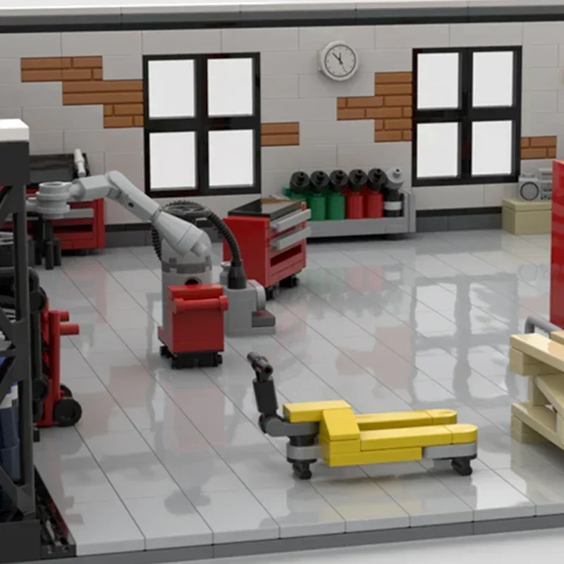 스트리트 뷰 모델 Moc 빌딩 벽돌 튜닝 차고 액세서리 기술 블록 선물 크리스마스 장난감 DIY 세트 조립