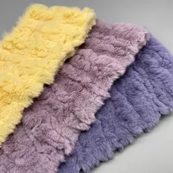 Plush Fabric Brushed Rabbit Hair Cotton Doll Head Woolen for Clothing Handmade DIY Sewing Material By The Meter Wholesale