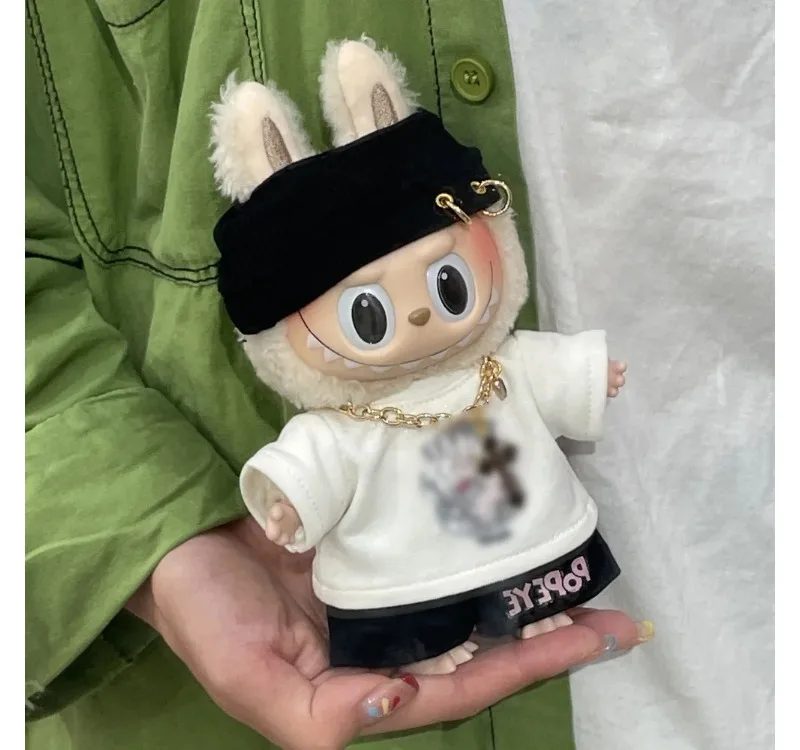 

Кукольная одежда, комплект свитеров Labubu, аксессуары для кукол «сделай сам», забавные милые куклы, комплект из 2 предметов, одежда, головные уборы для наряда куклы