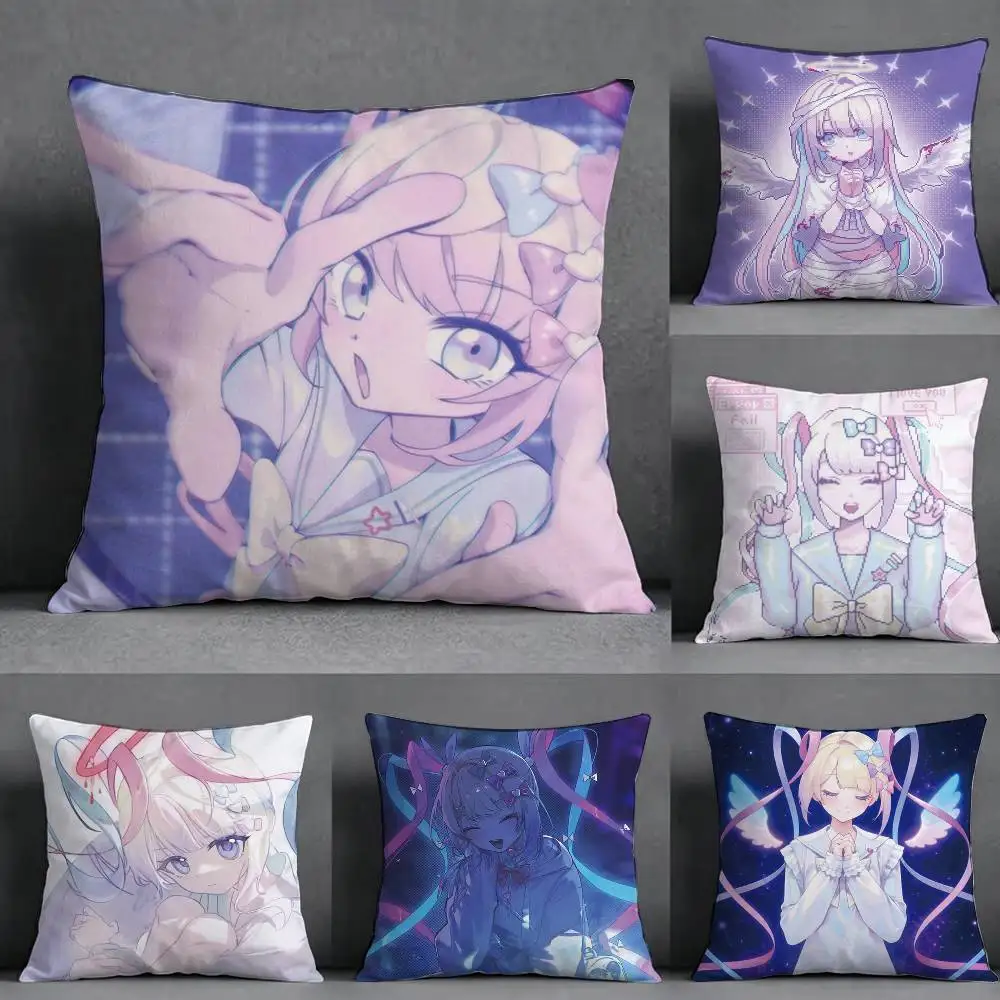 Needy girl Overload Kangel Square Double-Sided printed Pillow Case Bedroom Bedside Pillow Sofa Cushion Cover