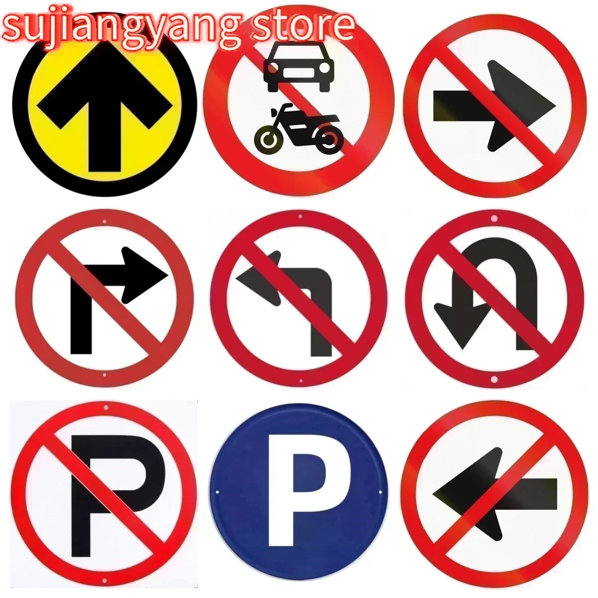STOP Traffic Round Aluminum Sign,Circular Metal for Road Bar Coffee,Garage Wall,Diner, Pub, Fun Kitchen Metal Signs Wall Decor