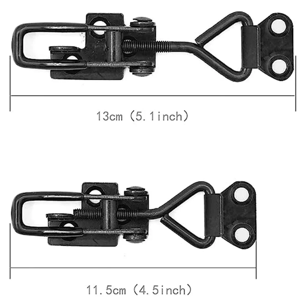 

Toggle Clamp Convenient GH 4002 Black Steel Hasp Catch Clip Adjustable Toggle Clamp Quick Fixture 396lbs Capacity
