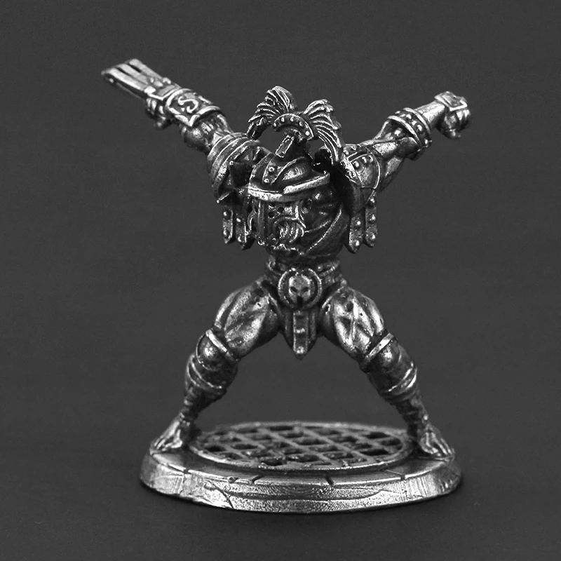 Dwarves Spartan Soldiers Metal Action Figures Cupronickel Model Board Game Pieces Ornament Accessories Birthday Present for Boys