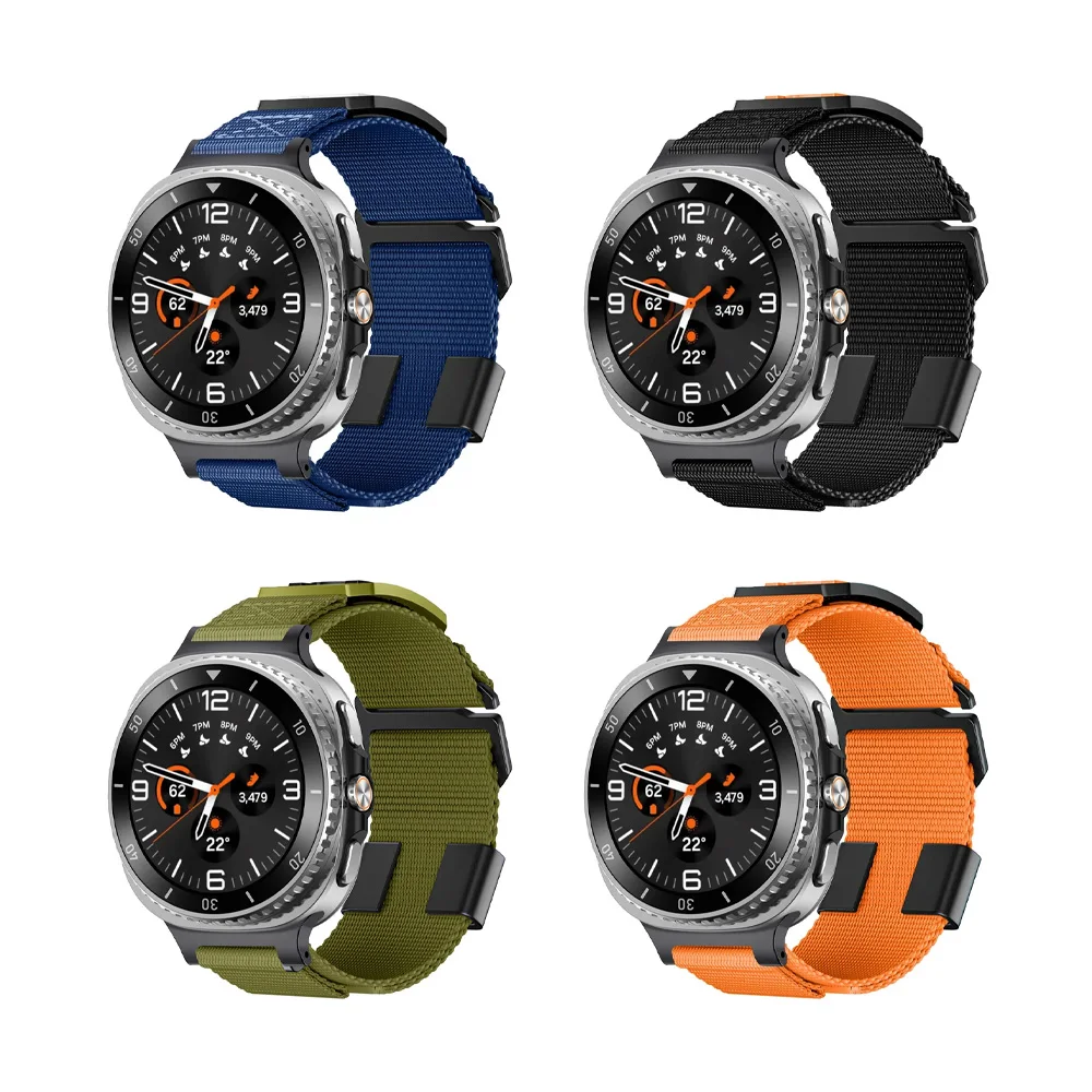 

Нейлоновый спортивный ремешок для Samsung Watch 8 Classic, 46 мм, спортивные ремешки для часов, аксессуары, браслет Galaxy Watch Ultra 8, 44 мм, 40 мм