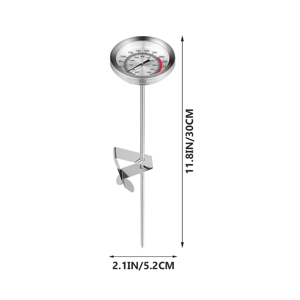 

Clip Style Food Thermometer Stainless Steel Cooking Temperature Probe Bbq Grill Meat Fried Chicken Temp Measurer Lightweight