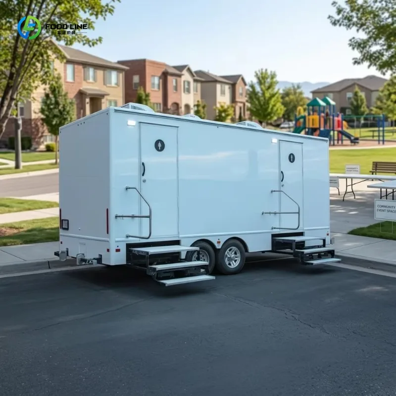 Customized mobile VIP bathroom with high quality materials and built in fragrance diffuser for outdoor luxury use